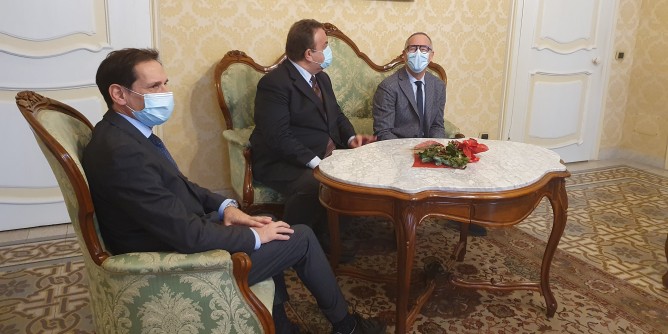 Il rettore Mariotti in visita al sindaco Campus