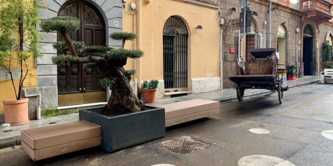 Le isole verdi in Via Cavour