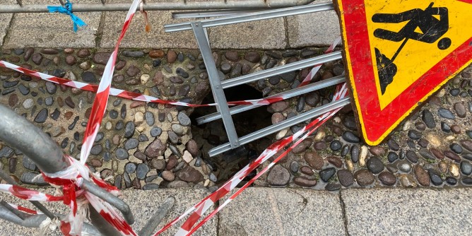 L´allarme sicurezza: voragini in Centro