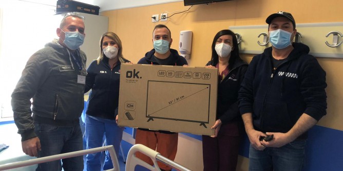 Sette tv per i degenti della Clinica chirurgica