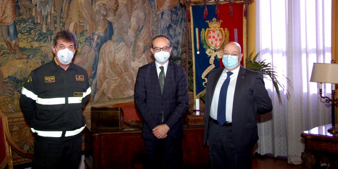 Cagliari: Truzzu riceve il comandante Frezza