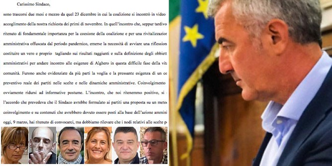 «Cambiare rotta, progetti, assetti». Nuova missiva in mano al sindaco