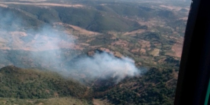 Doppio incendio nel Sud Sardegna