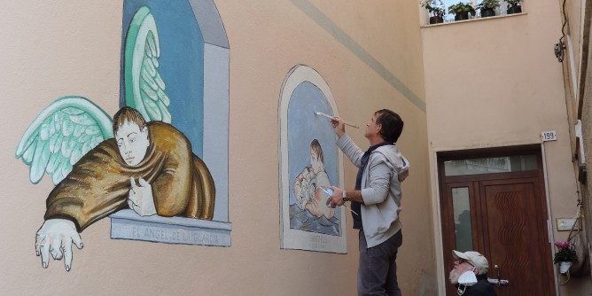 Bitti ricorda l´alluvione con un murale