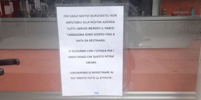 Tarragona, si cambia: chiosco e parco fuori servizio