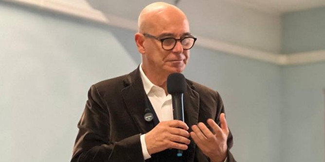 Renato Soru in serata a Porto Torres