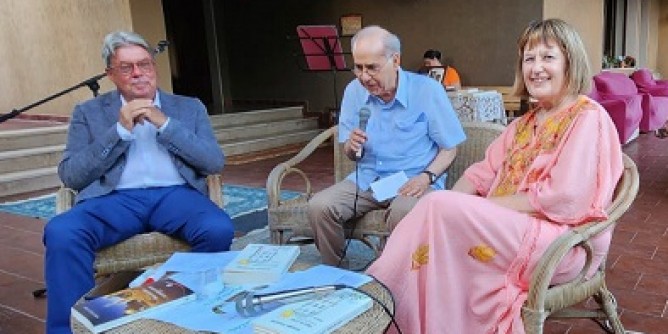 Beppe Pisanu a Villa Edera col prefetto Procaccini
