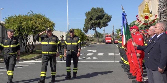 Visita del Capo dei Vigili del Fuoco in Sardegna