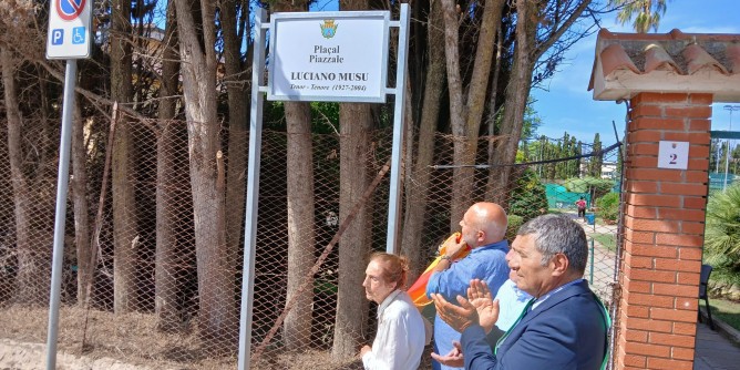 Il Piazzale del Tennis Club intitolato a Luciano Musu