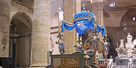 Dopo un lungo restauro ritorna nella Cattedrale di Alghero il catafalco della Madonna de Basa-Peus