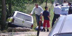 Postina ferita sulla strada dell’aeroporto