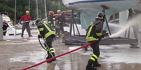 Incendio e ferito in Porto:  unesercitazione