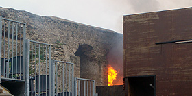 Fiamme al Forte della Maddalenetta