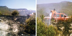 Incendio nella zona della Speranza sulla strada Alghero- Bosa. Paura per i bagnanti e gli automobilisti