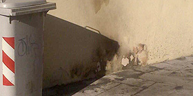Centro storico: Cassonetti in fumo