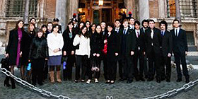 Giulia Calvani premiata da Napolitano