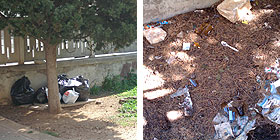 A pulire il giardino della scuola di Fertilia ci pensano le mamme